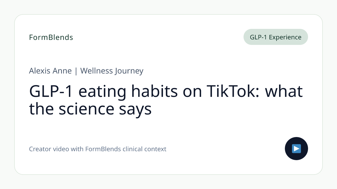 GLP-1 eating habits on TikTok: what the science says