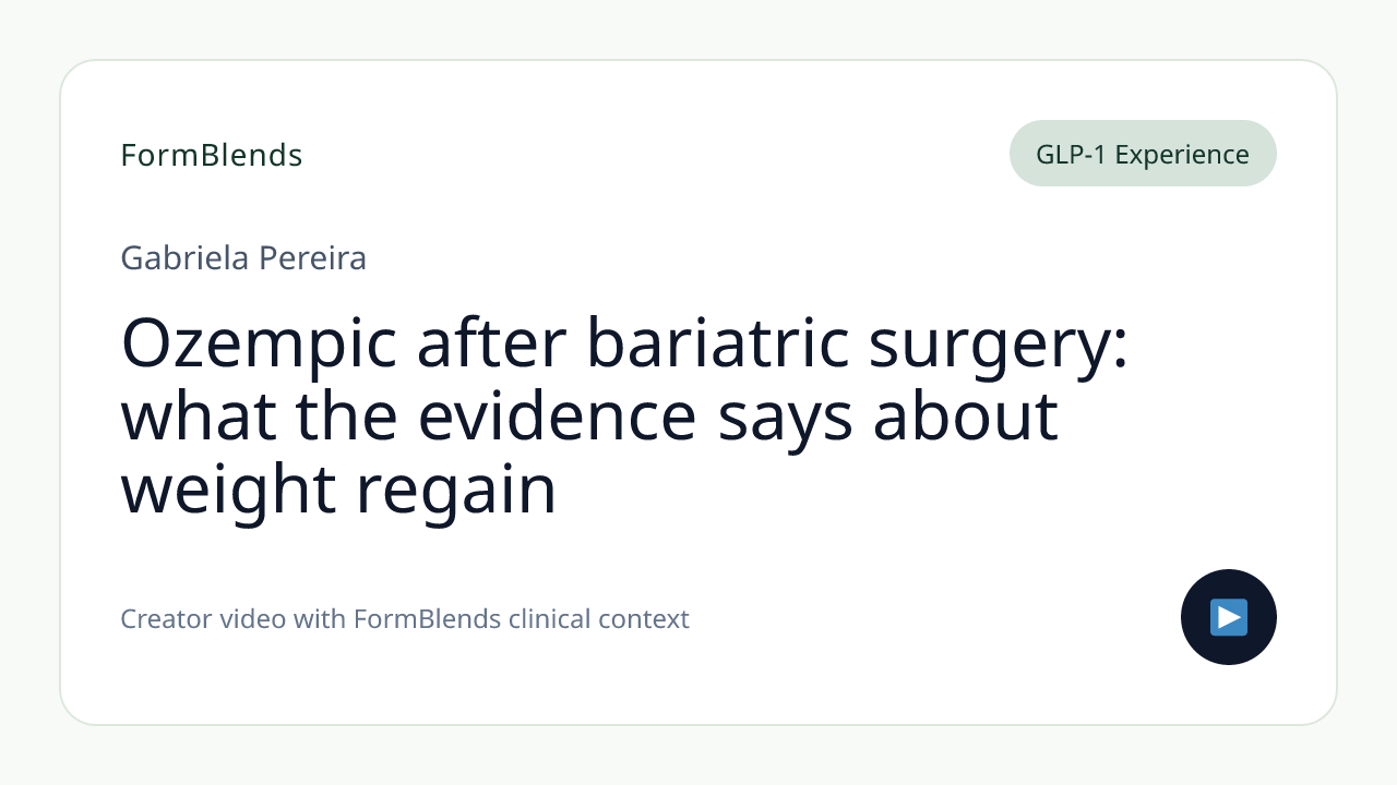 Ozempic after bariatric surgery: what the evidence says about weight regain