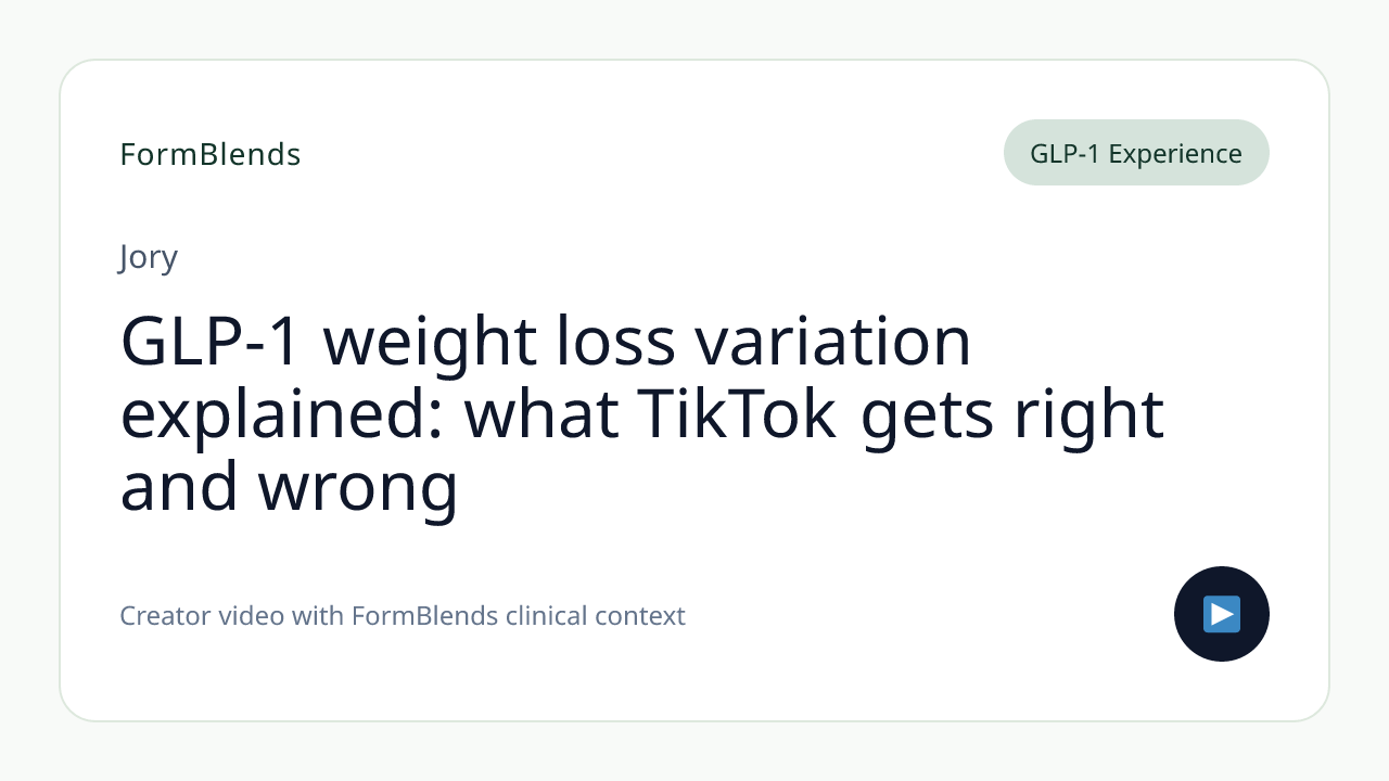 GLP-1 weight loss variation explained: what TikTok gets right and wrong