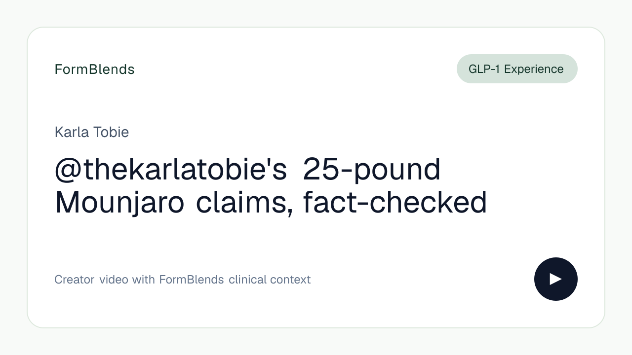 @thekarlatobie's 25-pound Mounjaro claims, fact-checked