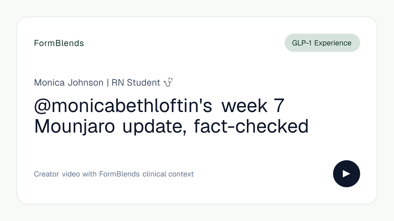 @monicabethloftin's week 7 Mounjaro update, fact-checked