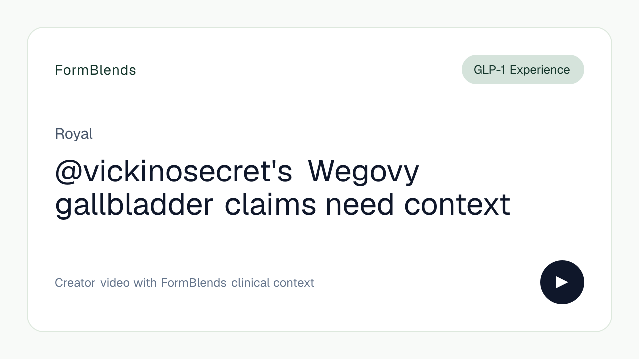 @vickinosecret's Wegovy gallbladder claims need context