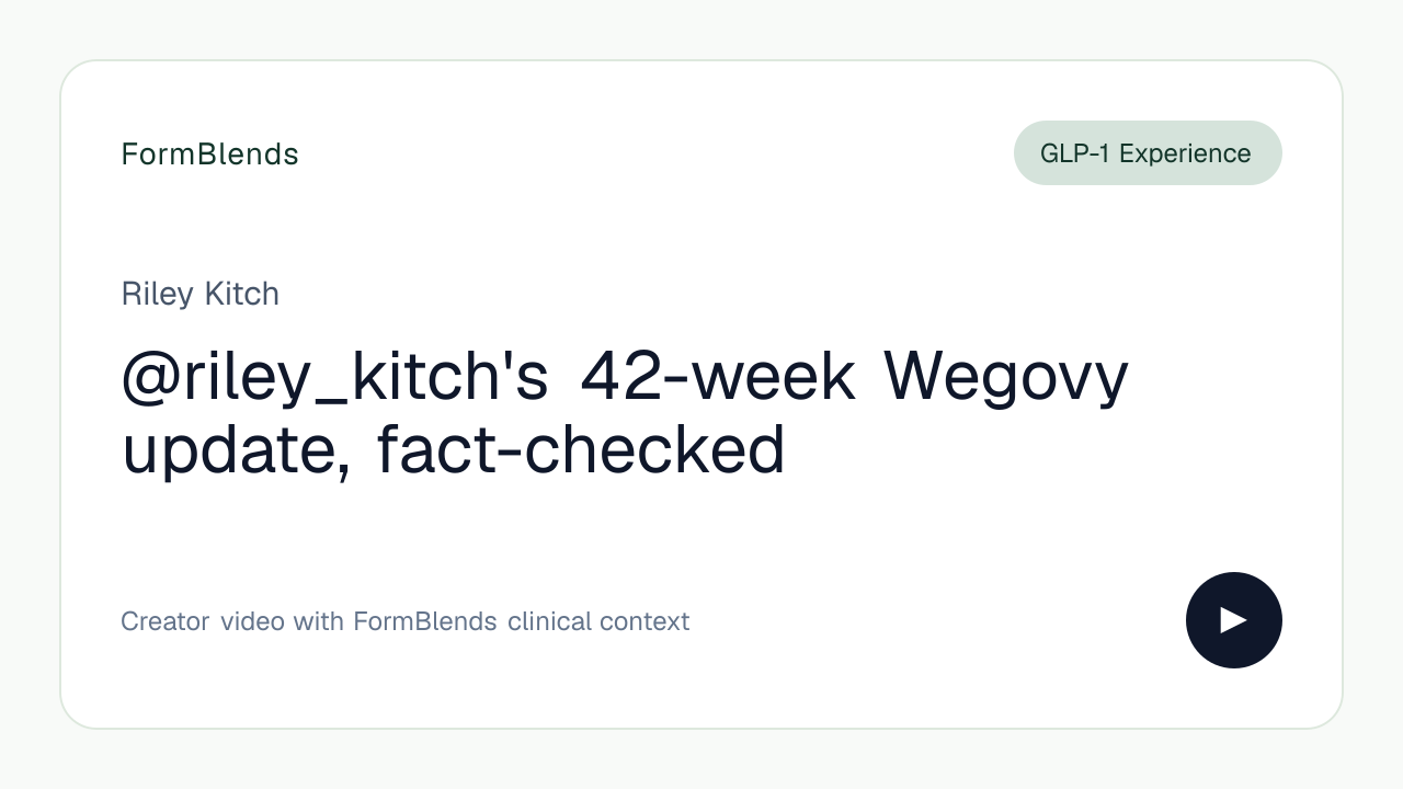 @riley_kitch's 42-week Wegovy update, fact-checked