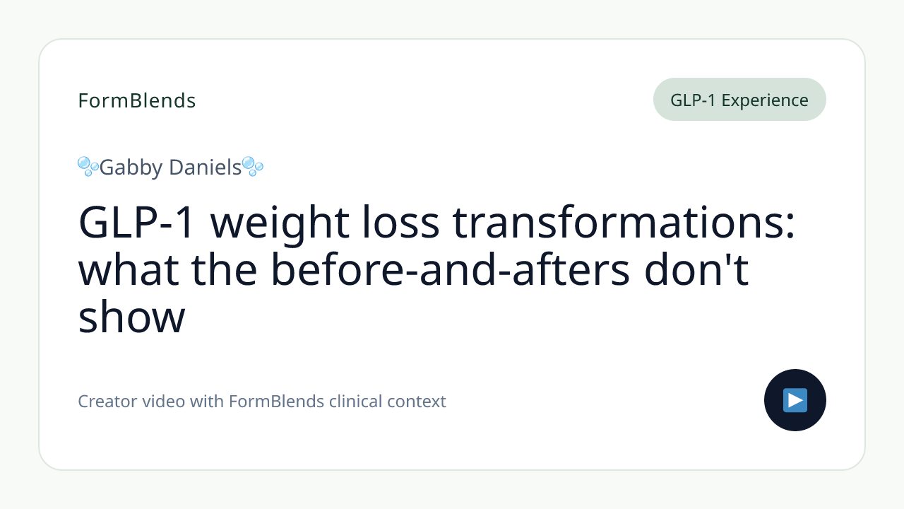 GLP-1 weight loss transformations: what the before-and-afters don't show