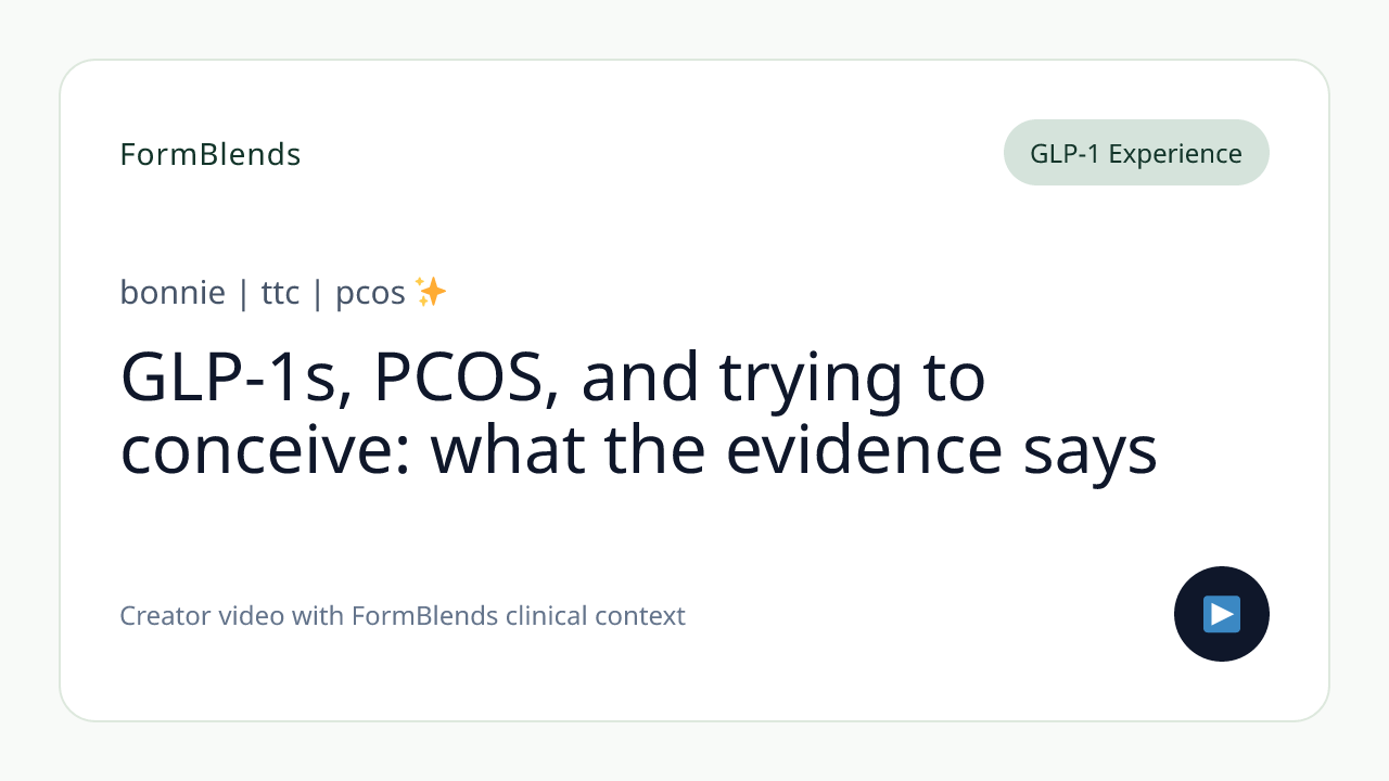 GLP-1s, PCOS, and trying to conceive: what the evidence says