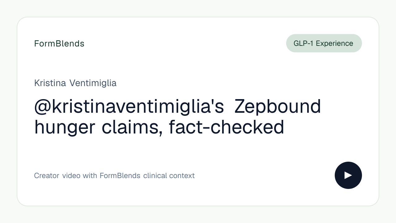 @kristinaventimiglia's Zepbound hunger claims, fact-checked