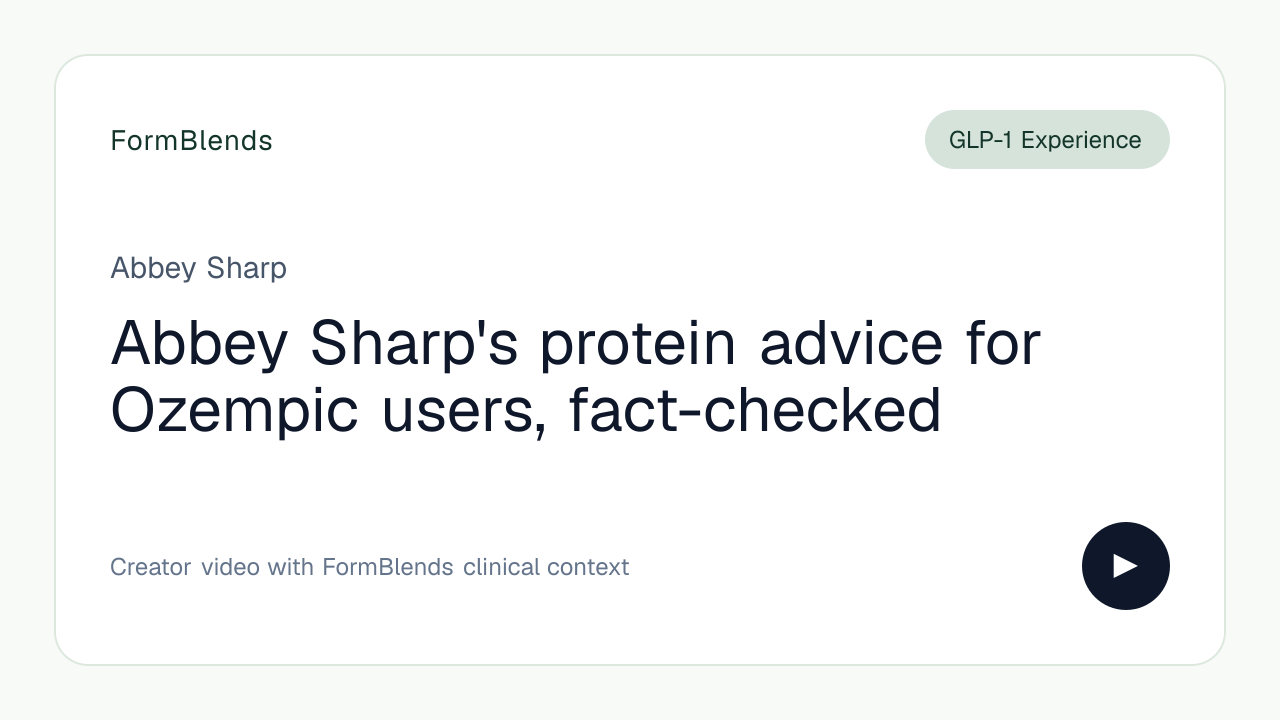 Abbey Sharp's protein advice for Ozempic users, fact-checked