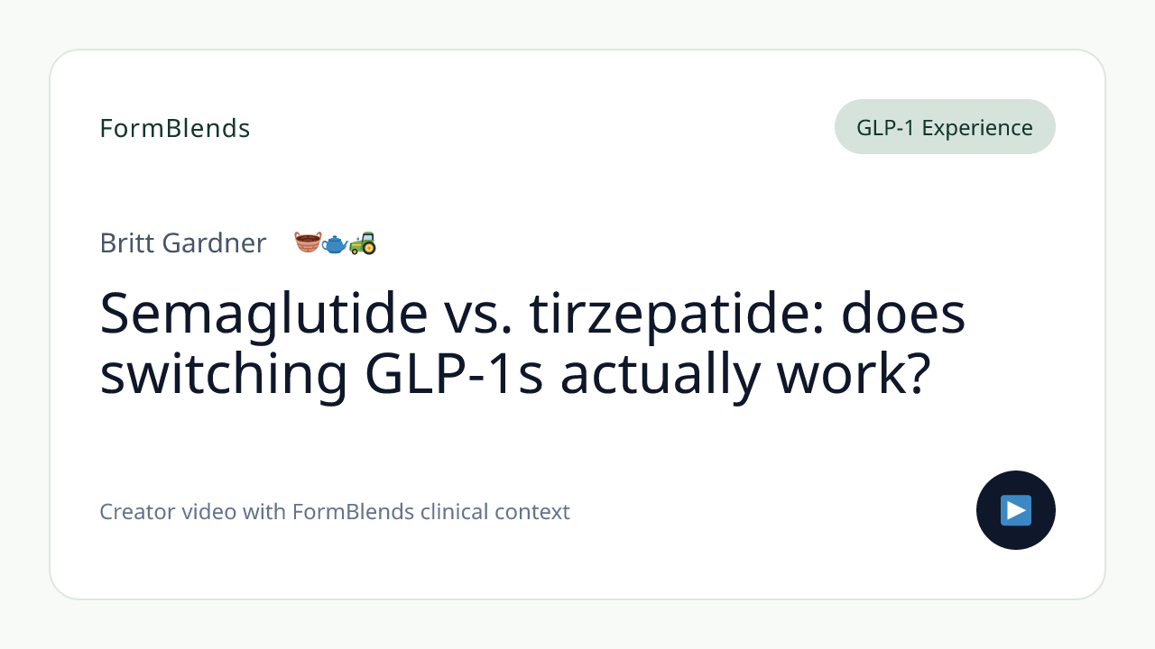Semaglutide vs. tirzepatide: does switching GLP-1s actually work?