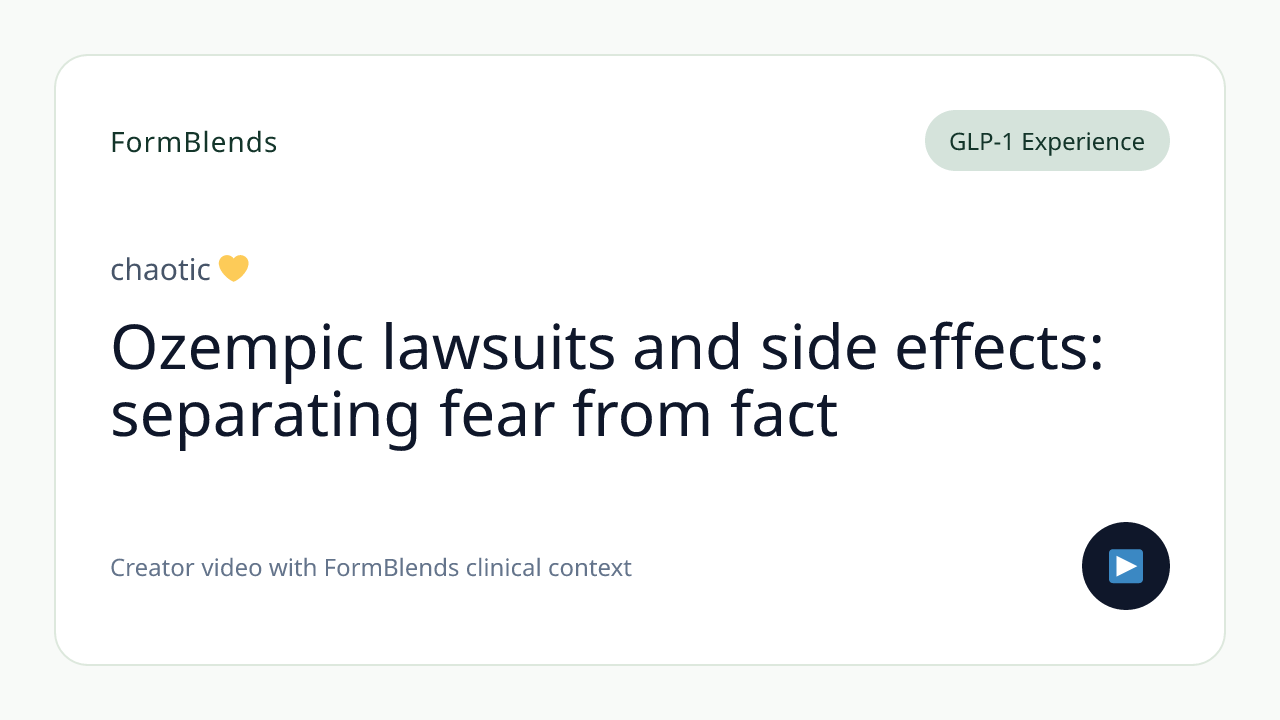 Ozempic lawsuits and side effects: separating fear from fact