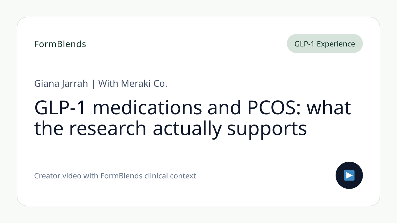 GLP-1 medications and PCOS: what the research actually supports