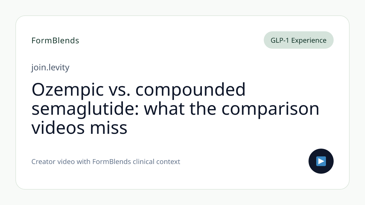 Ozempic vs. compounded semaglutide: what the comparison videos miss
