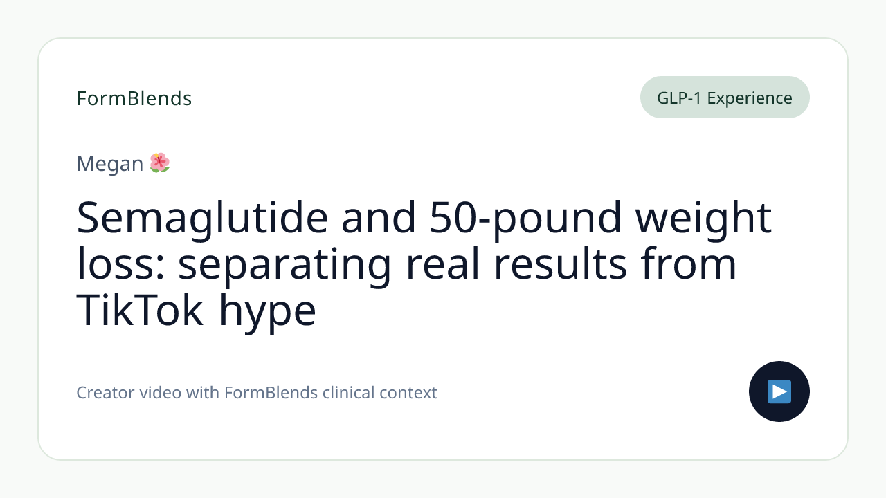 Semaglutide and 50-pound weight loss: separating real results from TikTok hype
