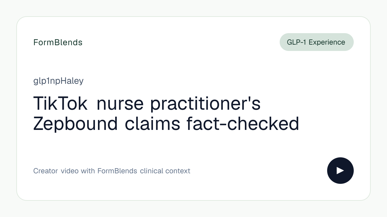 TikTok nurse practitioner's Zepbound claims fact-checked