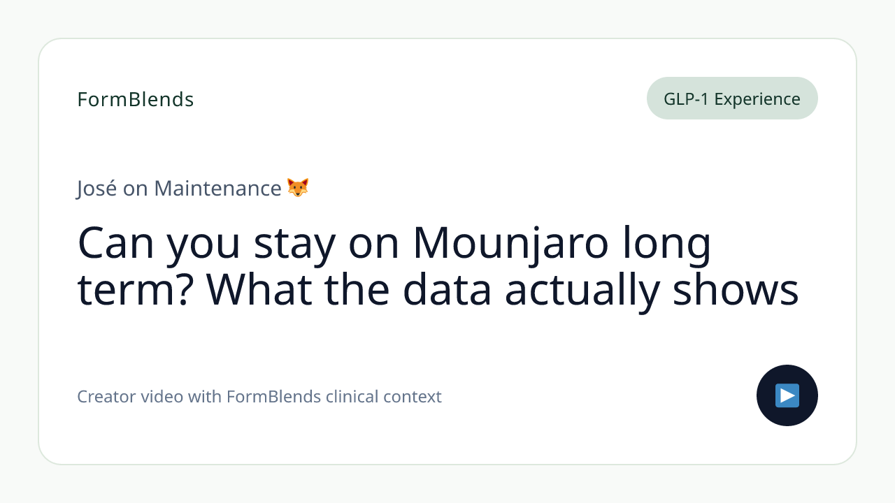 Can you stay on Mounjaro long term? What the data actually shows