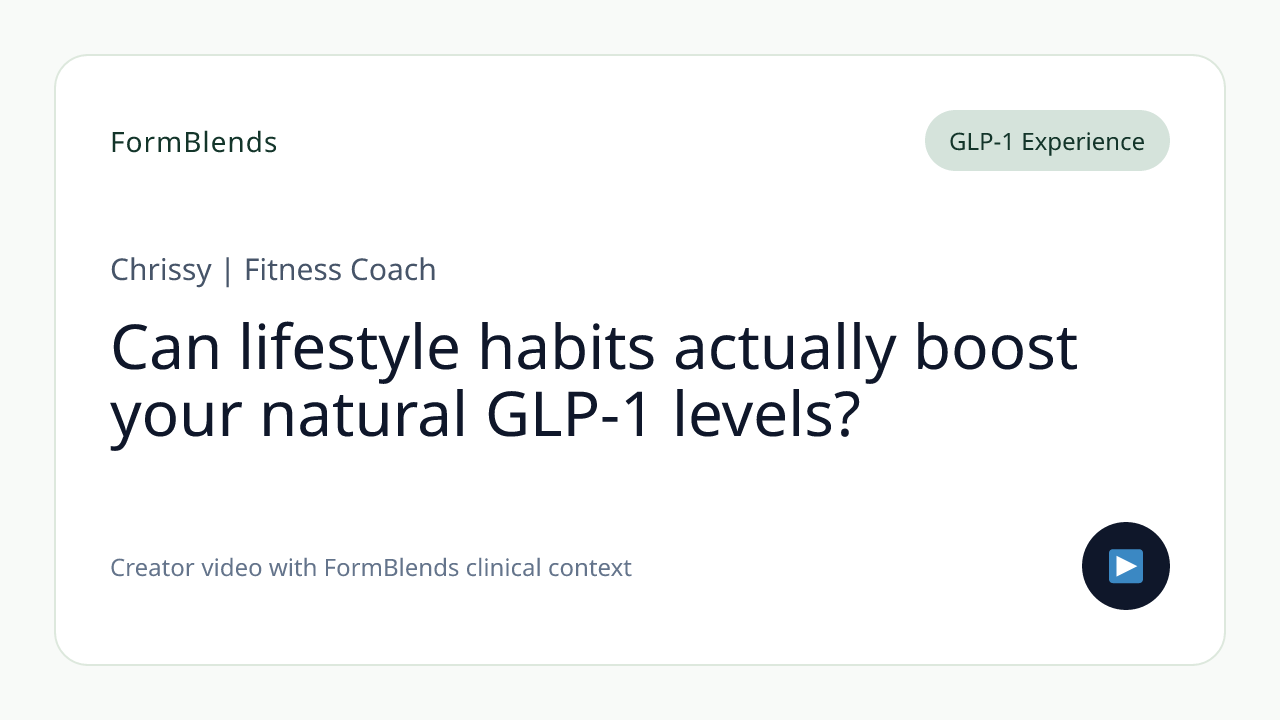 Can lifestyle habits actually boost your natural GLP-1 levels?