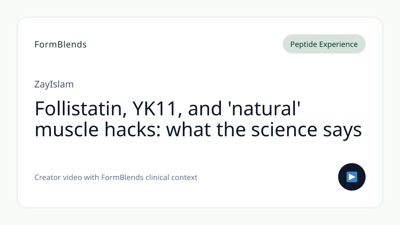 Follistatin, YK11, and 'natural' muscle hacks: what the science says