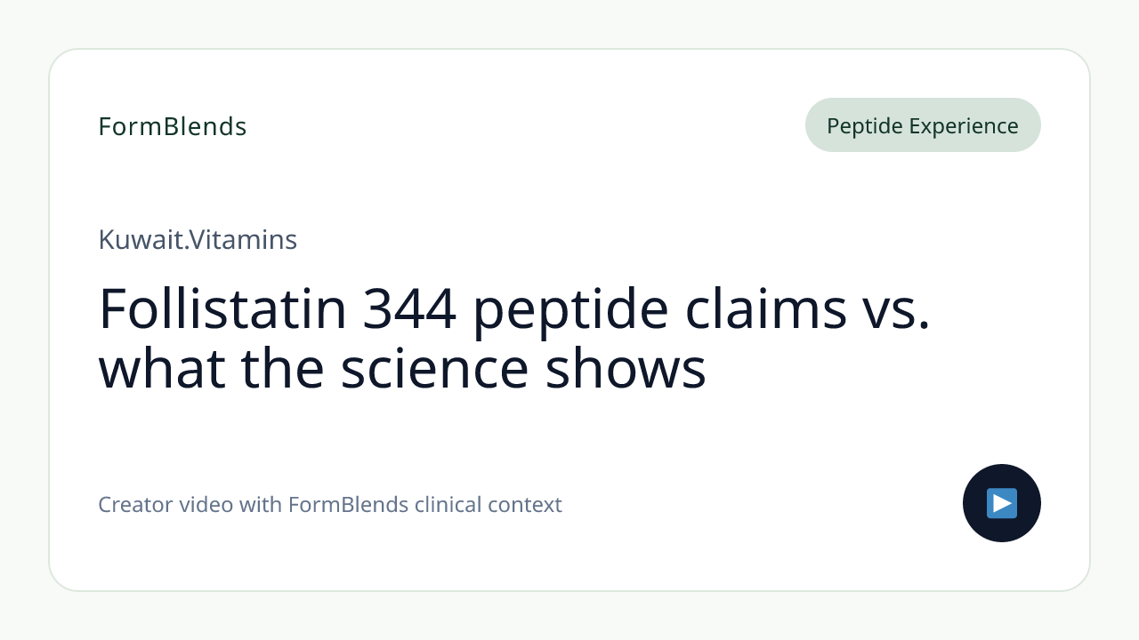 Follistatin 344 peptide claims vs. what the science shows