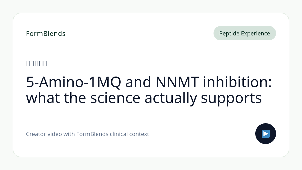 5-Amino-1MQ and NNMT inhibition: what the science actually supports