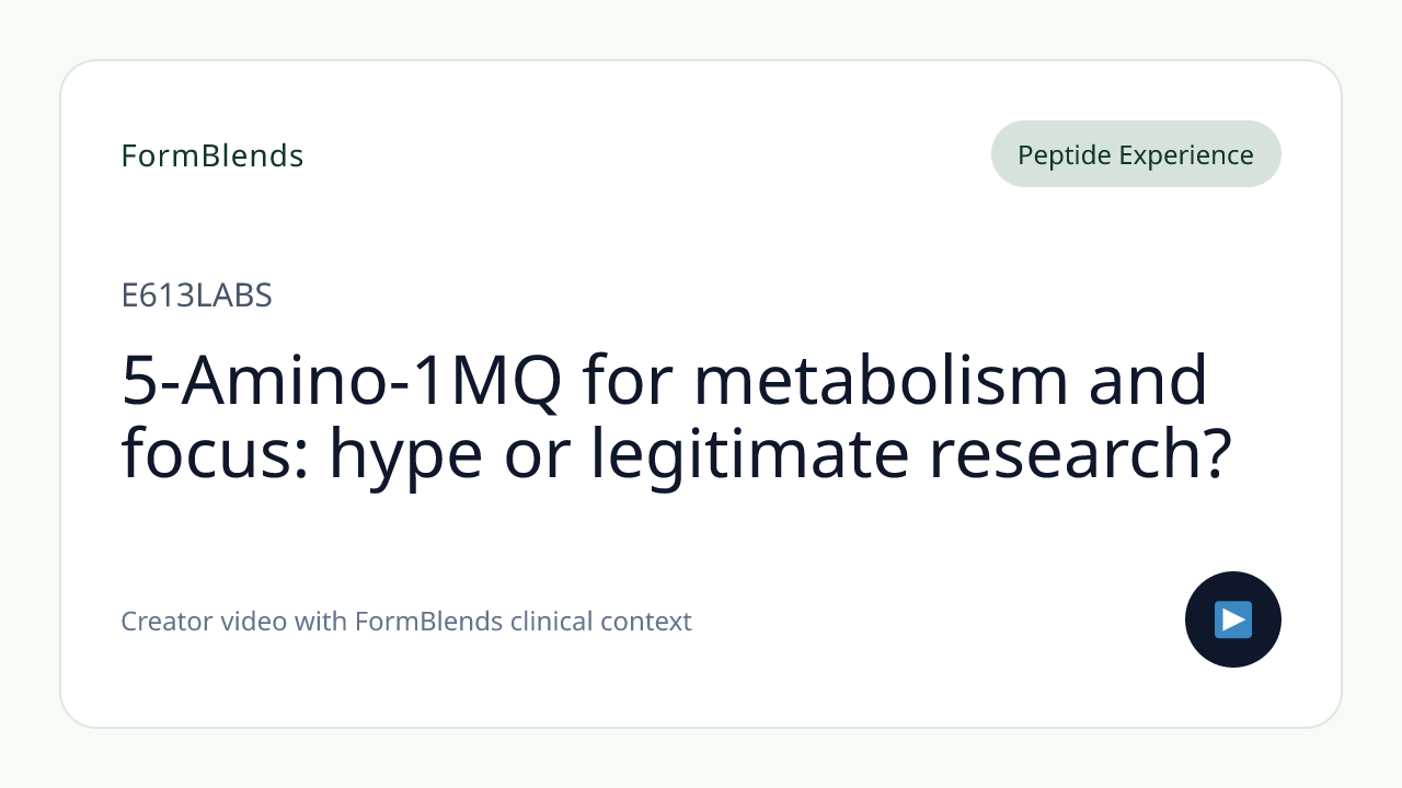 5-Amino-1MQ for metabolism and focus: hype or legitimate research?