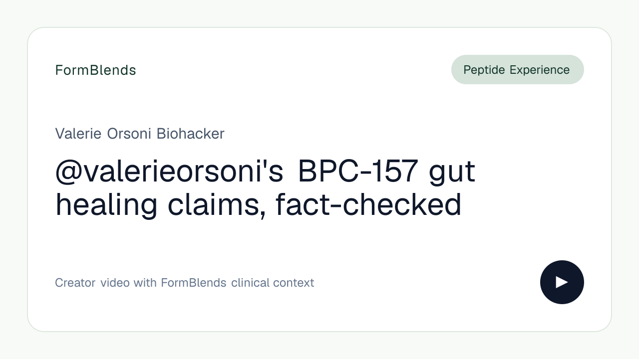 @valerieorsoni's BPC-157 gut healing claims, fact-checked