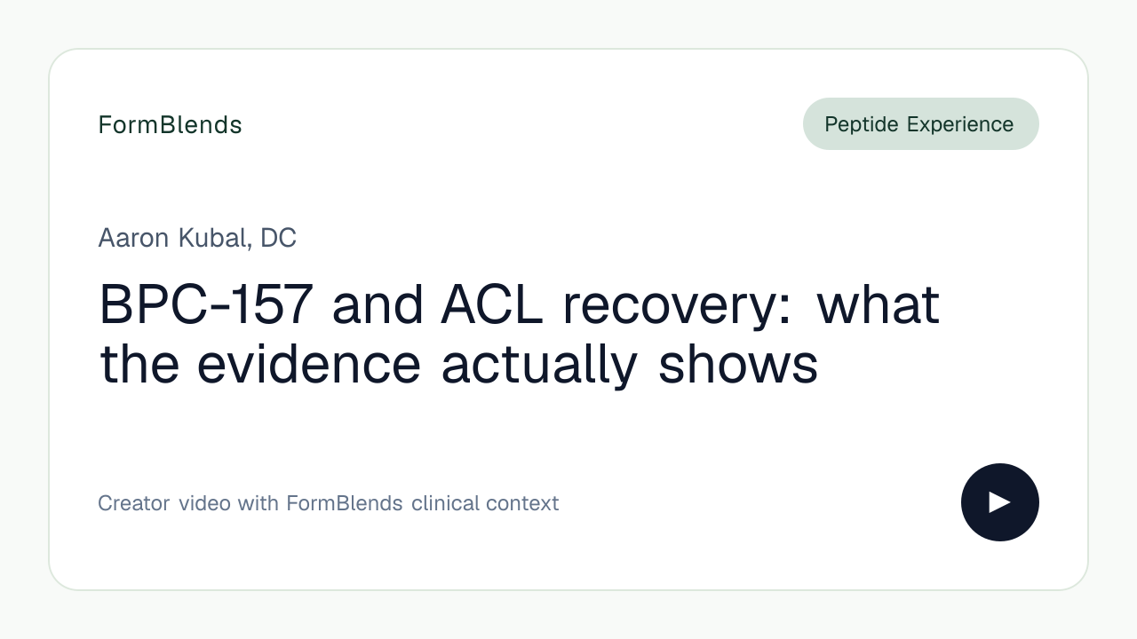 bpc 157 knee BPC-157 and ACL recovery: what the evidence actually shows by aaron_kubaldc B12 for Chronic Disease Support in Pets Amount:3ml The Wolverine stack: Benefits,