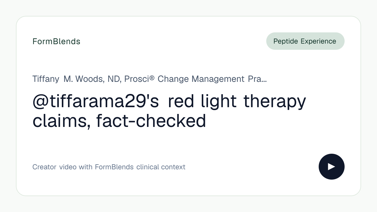 @tiffarama29's red light therapy claims, fact-checked
