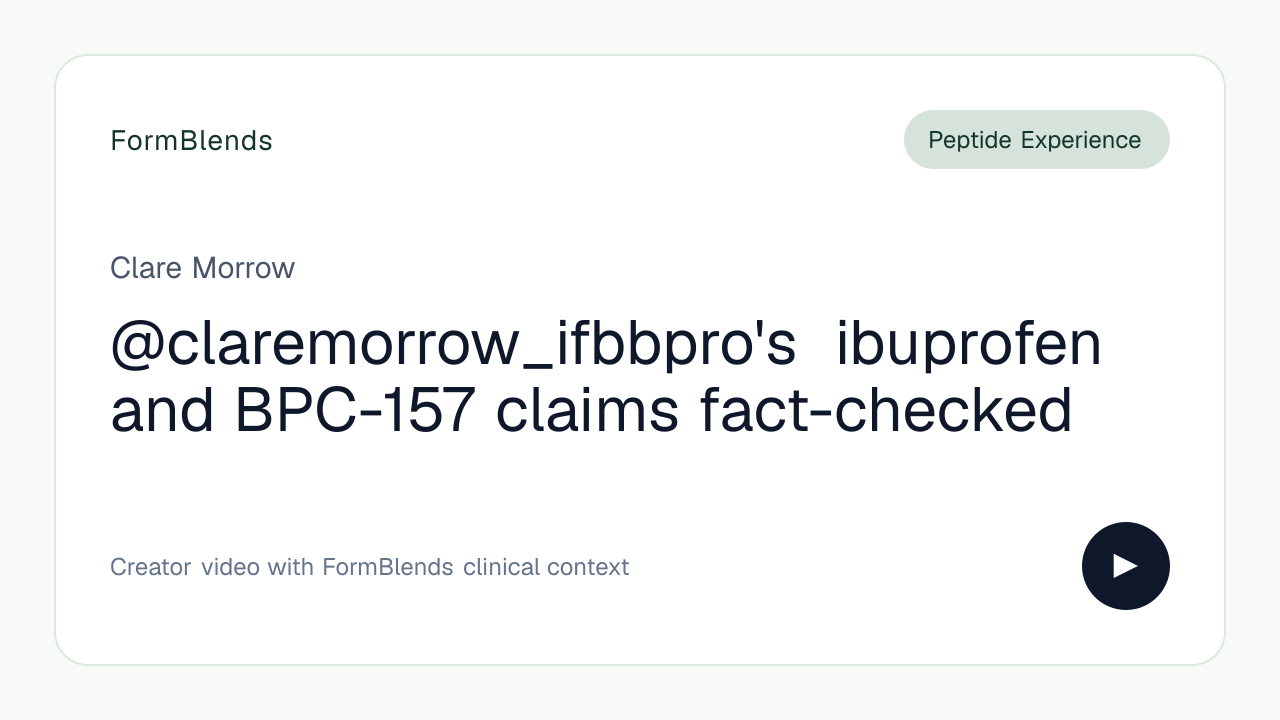 @claremorrow_ifbbpro's ibuprofen and BPC-157 claims fact-checked