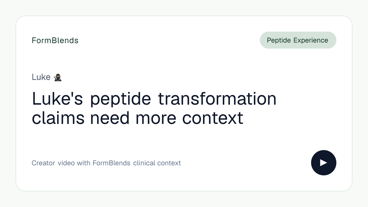 Luke's peptide transformation claims need more context