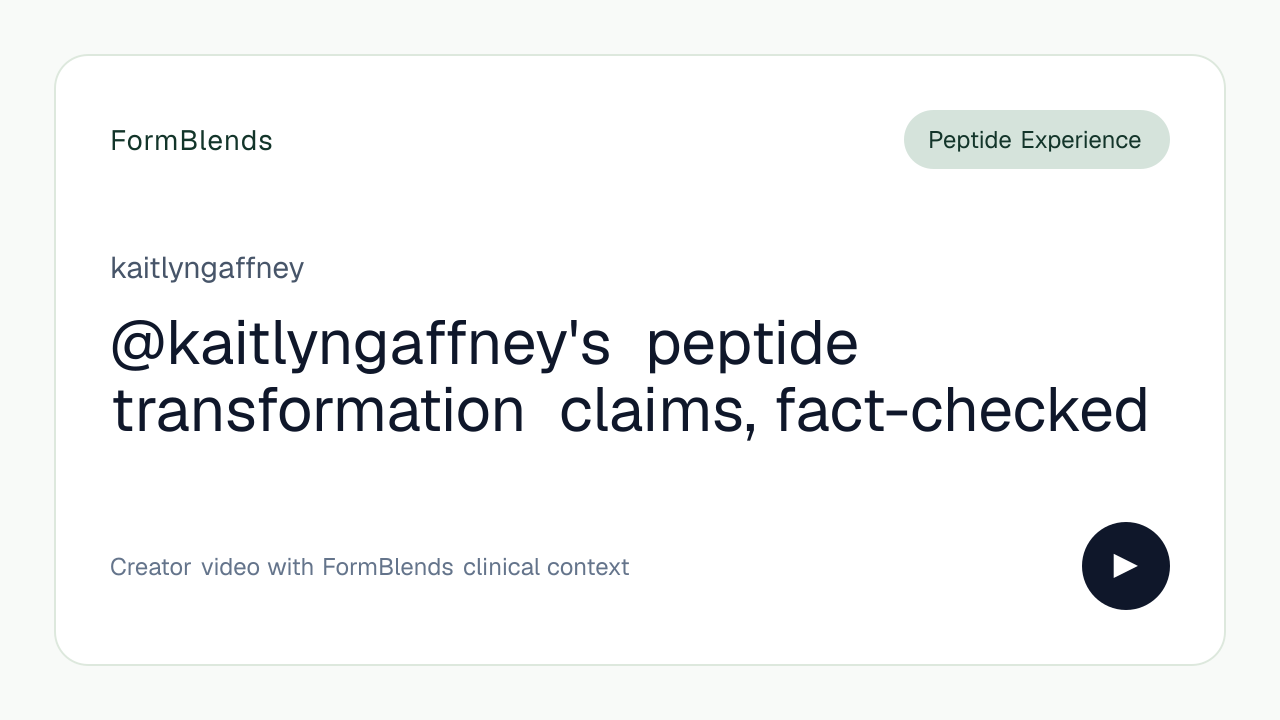 @kaitlyngaffney's peptide transformation claims, fact-checked