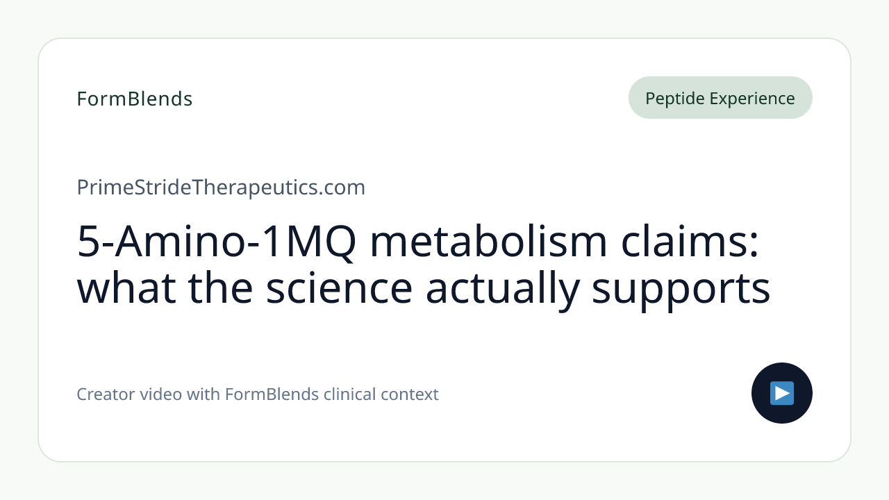 5-Amino-1MQ metabolism claims: what the science actually supports