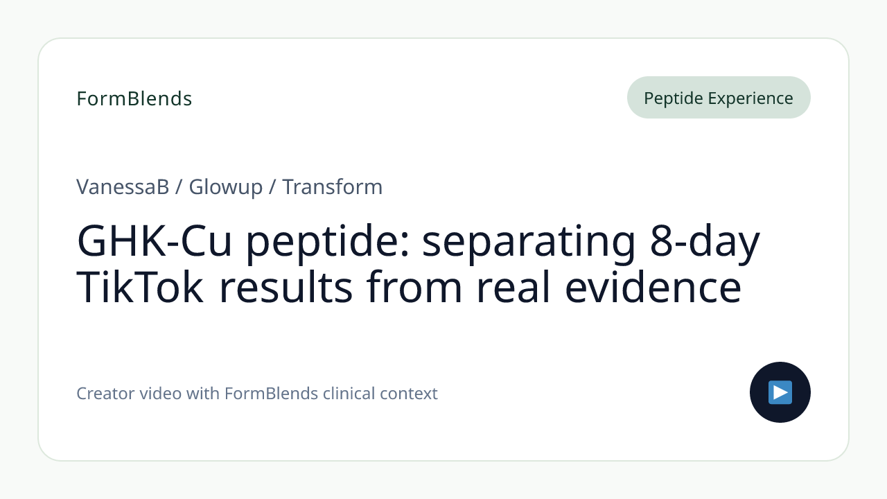 GHK-Cu peptide: separating 8-day TikTok results from real evidence