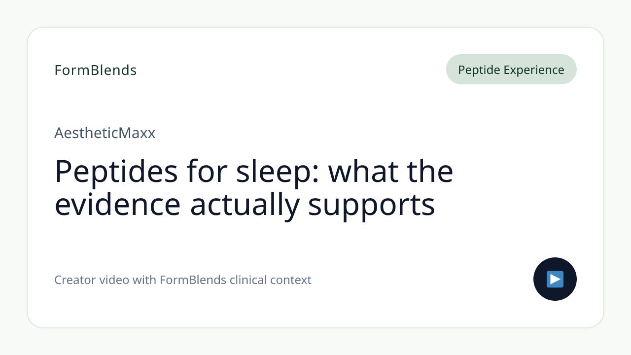 Peptides for sleep: what the evidence actually supports