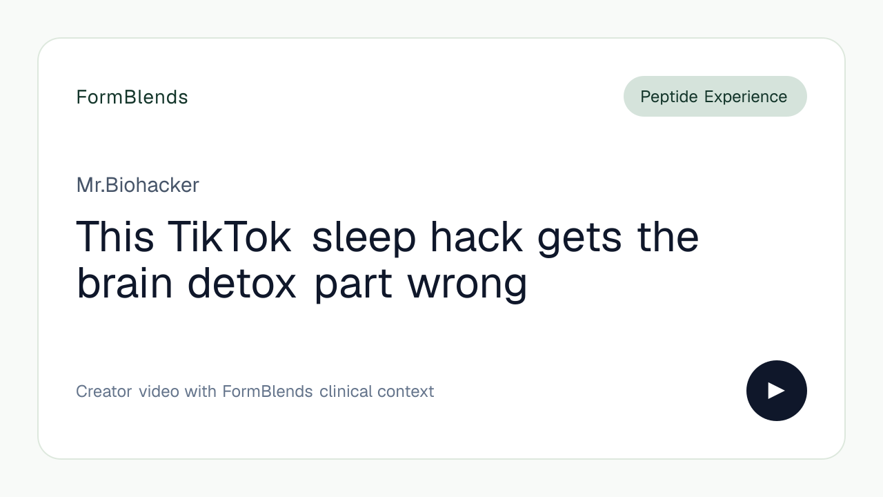 This TikTok sleep hack gets the brain detox part wrong