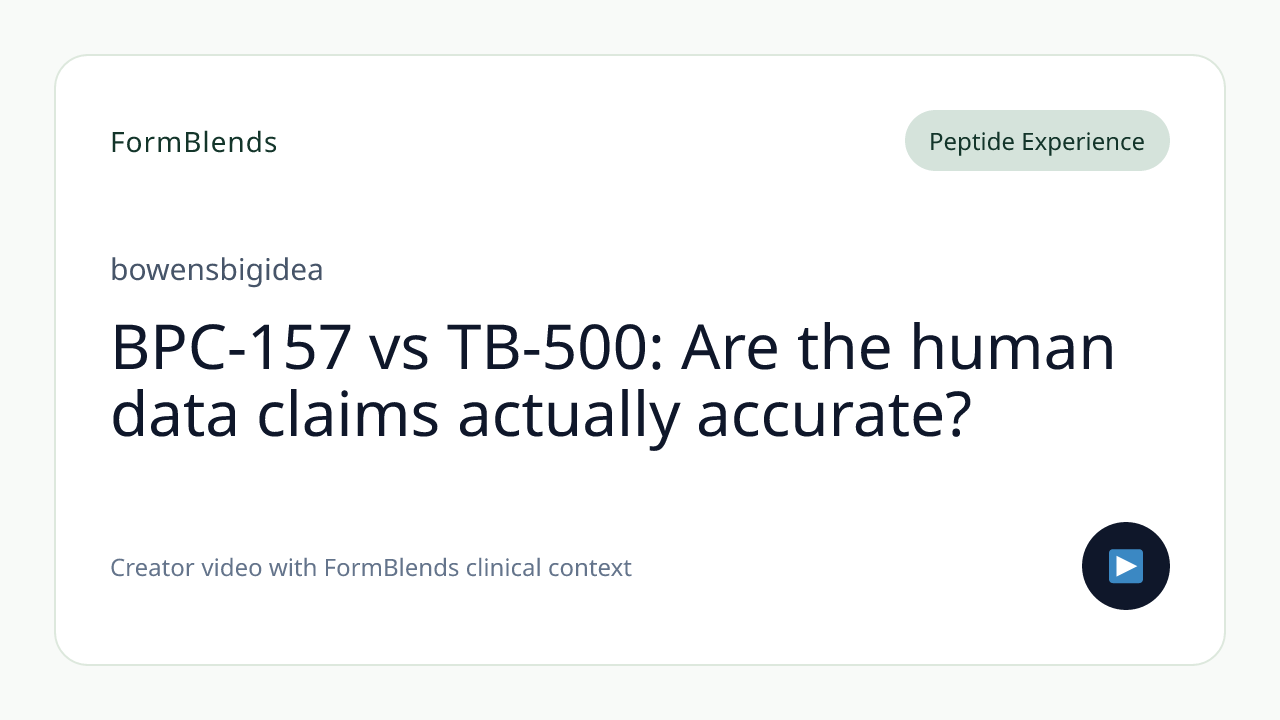 BPC-157 vs TB-500: Are the human data claims actually accurate?