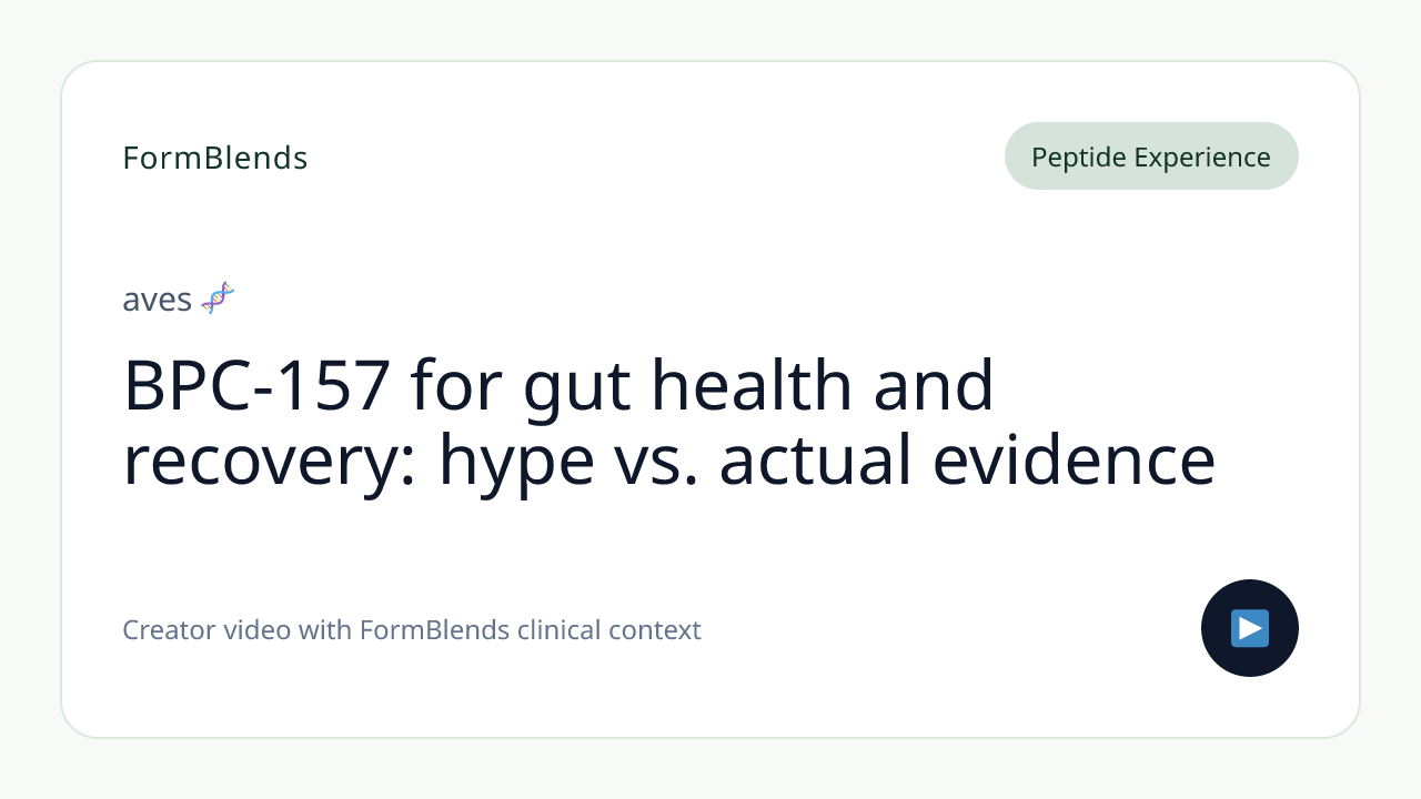 BPC-157 for gut health and recovery: hype vs. actual evidence