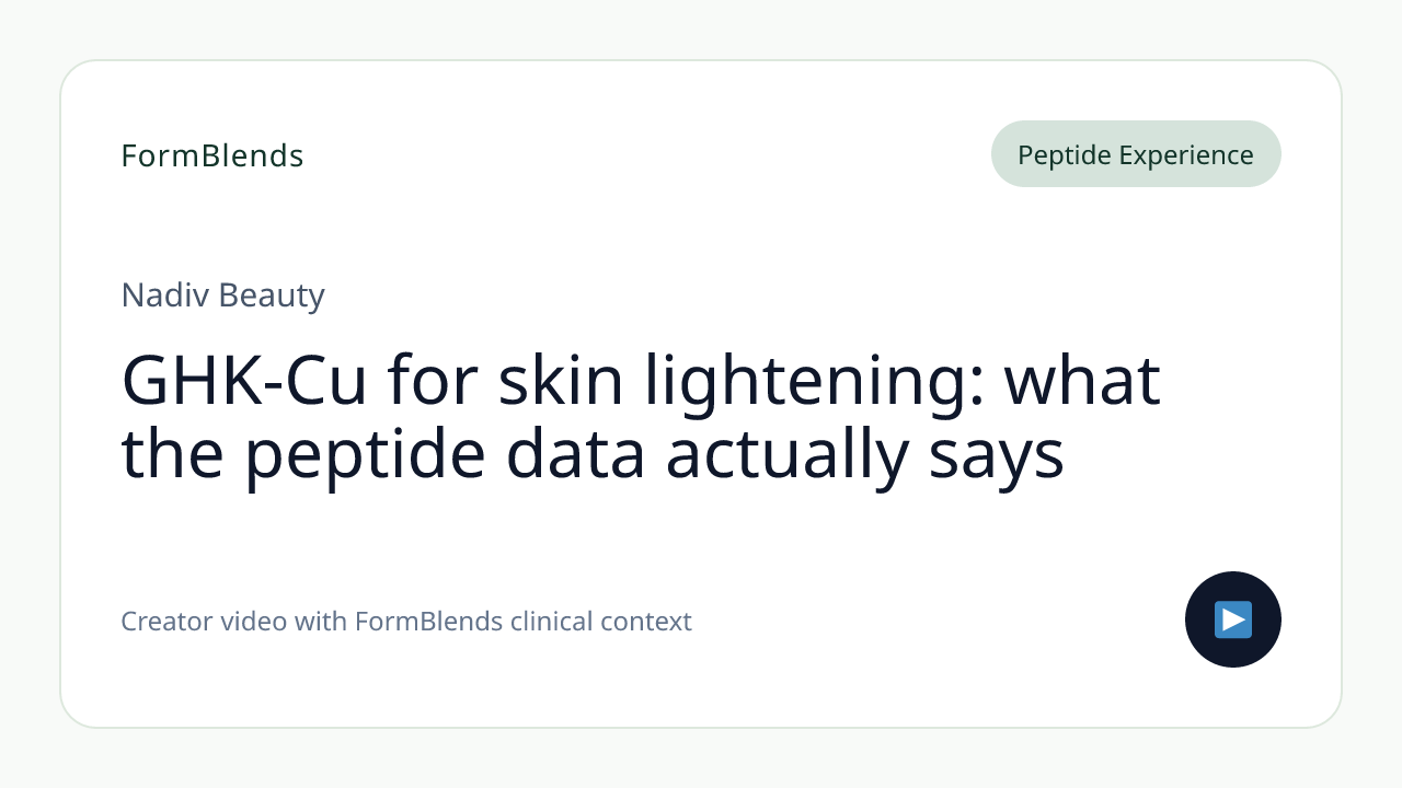 GHK-Cu for skin lightening: what the peptide data actually says