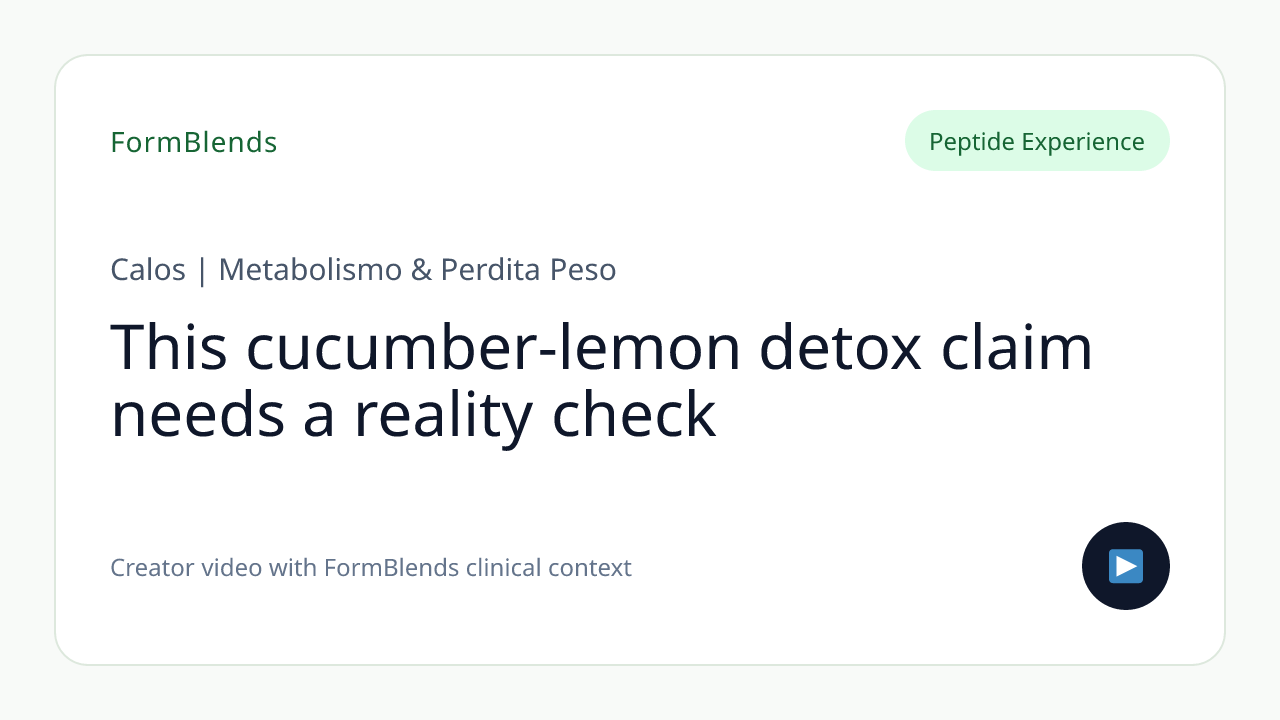This cucumber-lemon detox claim needs a reality check