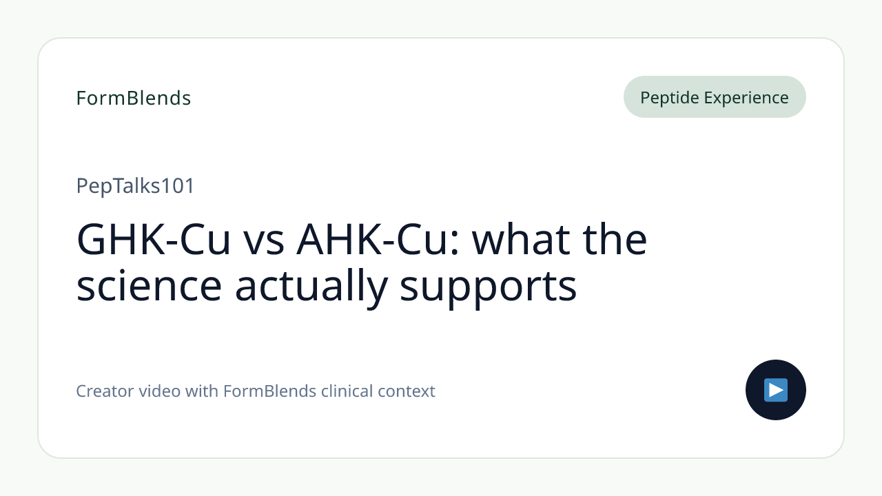 GHK-Cu vs AHK-Cu: what the science actually supports