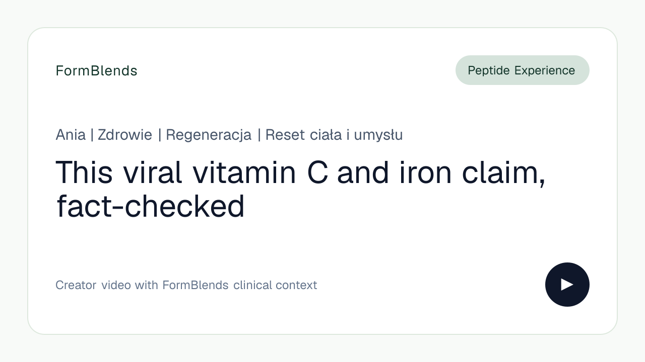 This viral vitamin C and iron claim, fact-checked