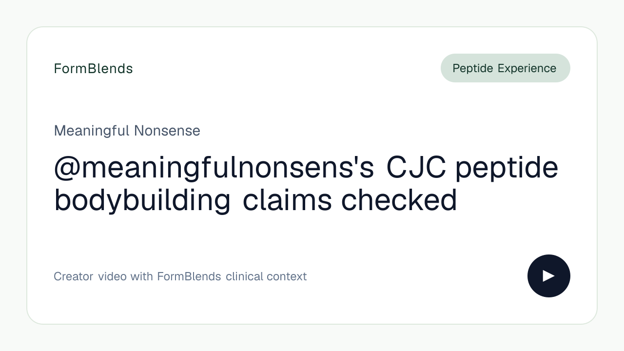 @meaningfulnonsens's CJC peptide bodybuilding claims checked