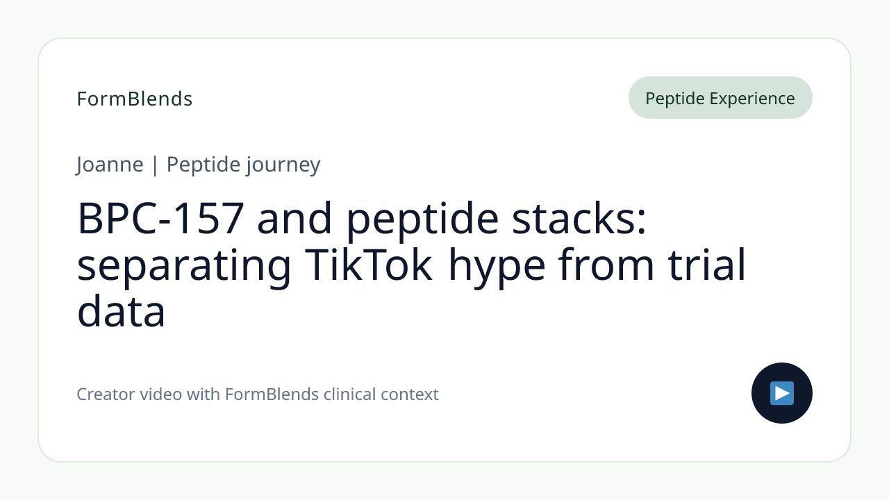 BPC-157 and peptide stacks: separating TikTok hype from trial data