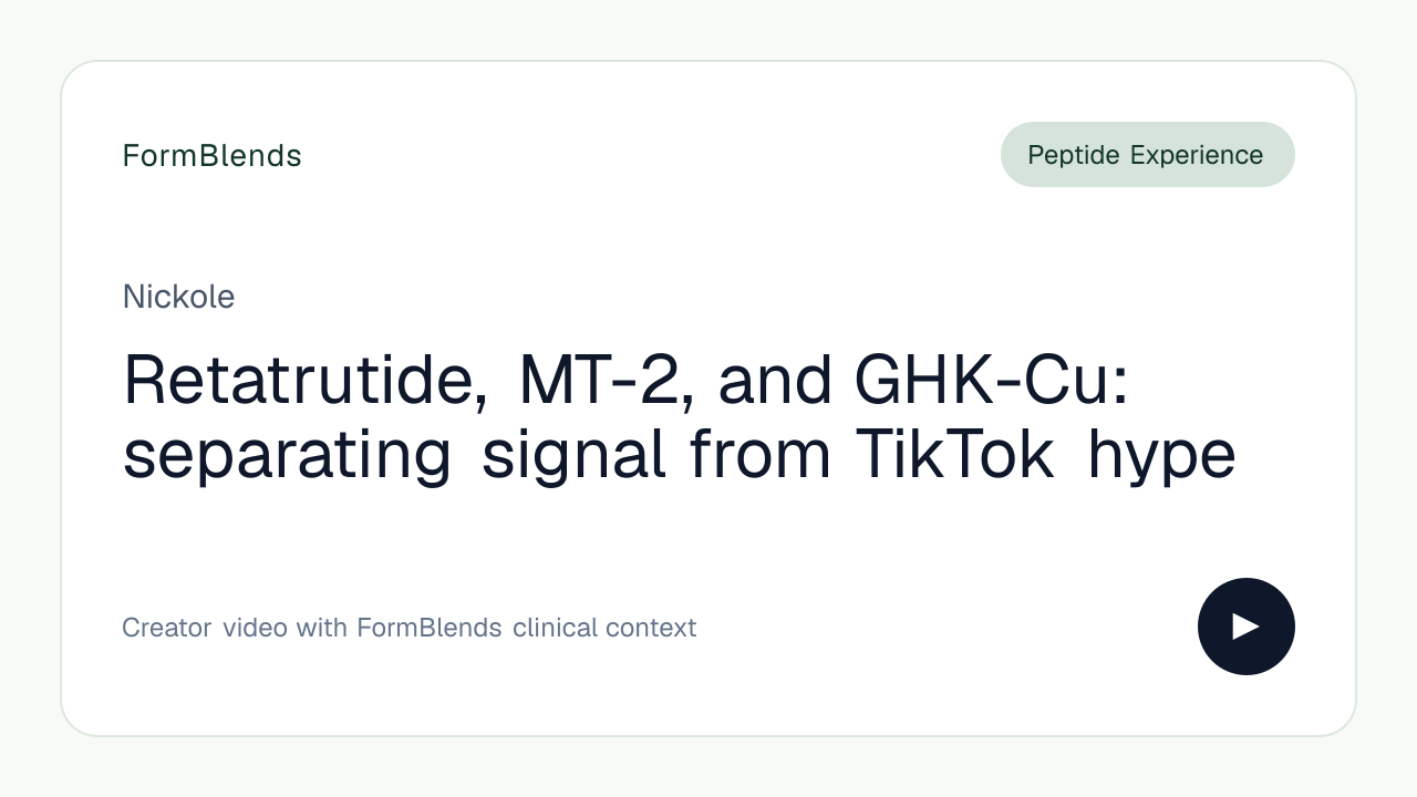 ghk cu reta mt2 Retatrutide and on TikTok: separating hype from human data by imnotmoosee Купить BPC-157 (PurchasepeptidesEco) – Injectables Choose a design:Limited Patience Sign