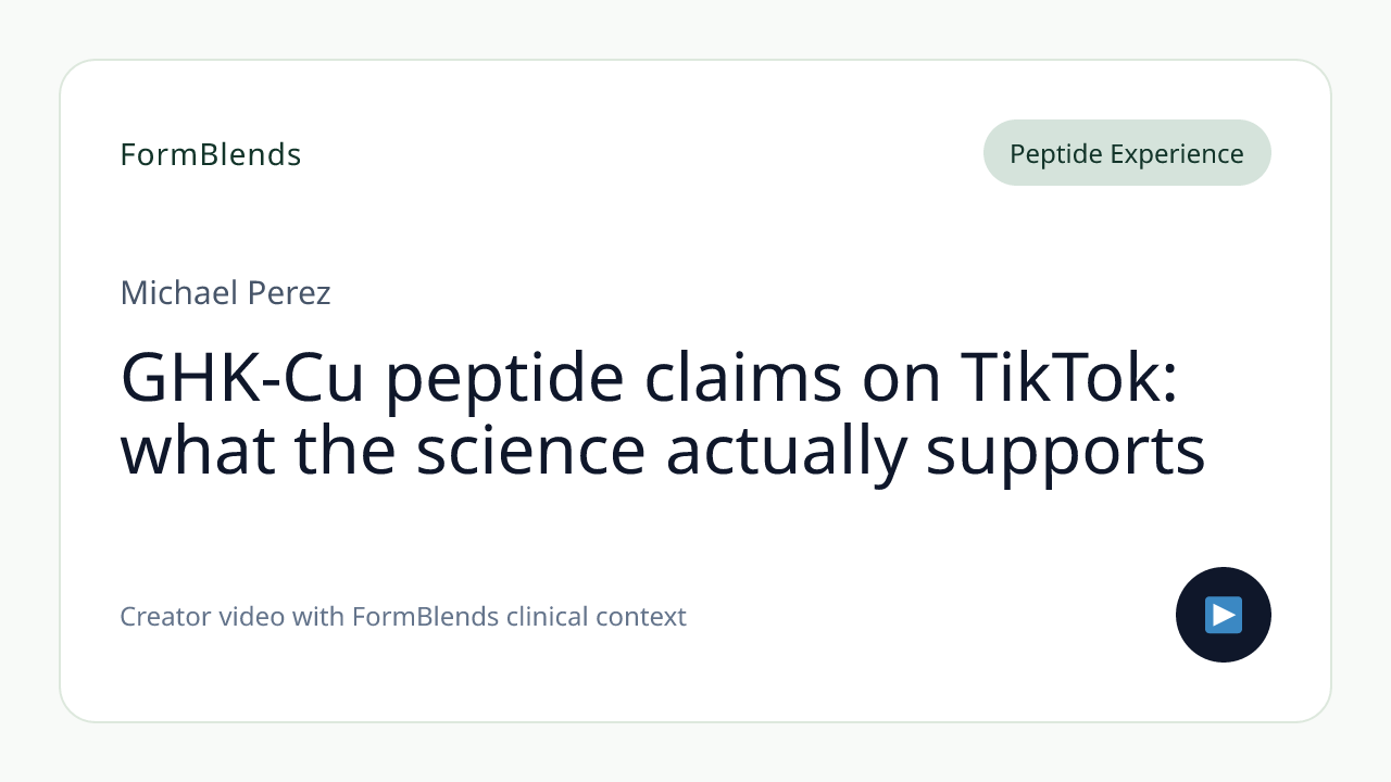 GHK-Cu peptide claims on TikTok: what the science actually supports