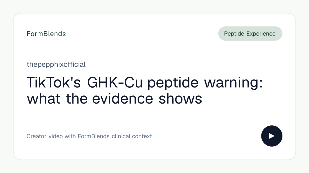 TikTok's GHK-Cu peptide warning: what the evidence shows