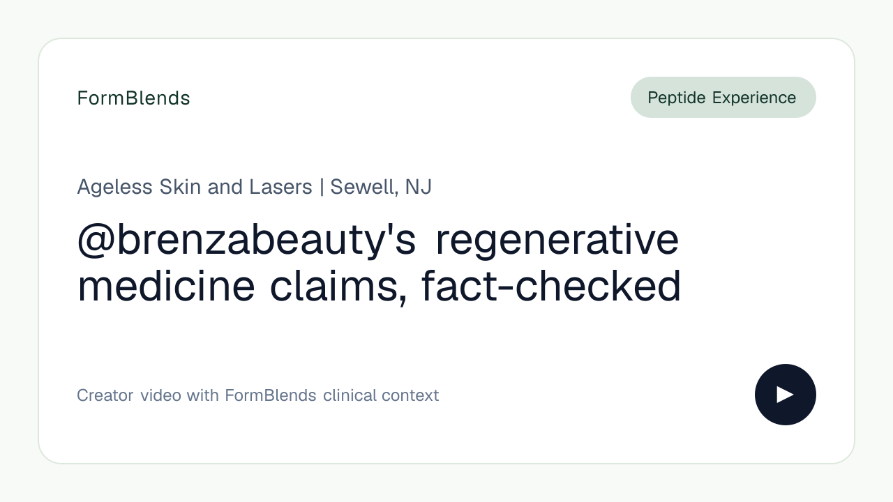 @brenzabeauty's regenerative medicine claims, fact-checked