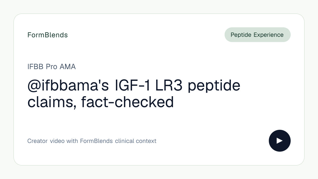 @ifbbama's IGF-1 LR3 peptide claims, fact-checked