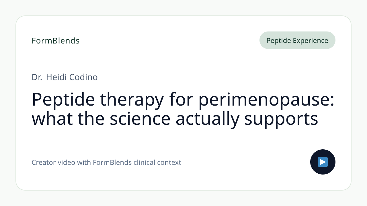 Peptide therapy for perimenopause: what the science actually supports
