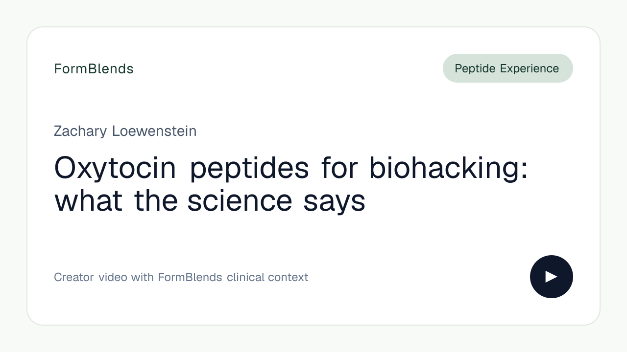 Oxytocin peptides for biohacking: what the science says