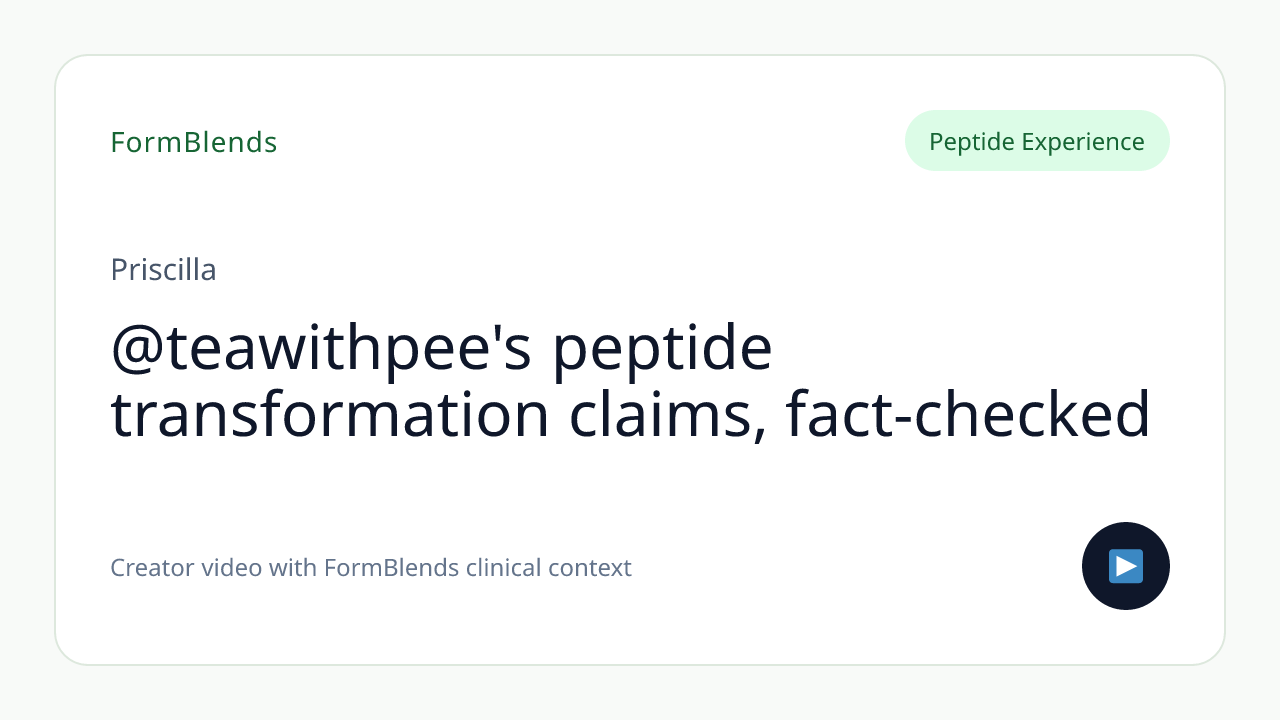 @teawithpee's peptide transformation claims, fact-checked