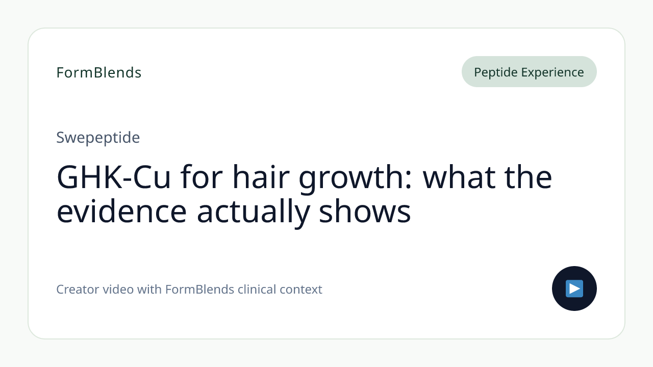 GHK-Cu for hair growth: what the evidence actually shows